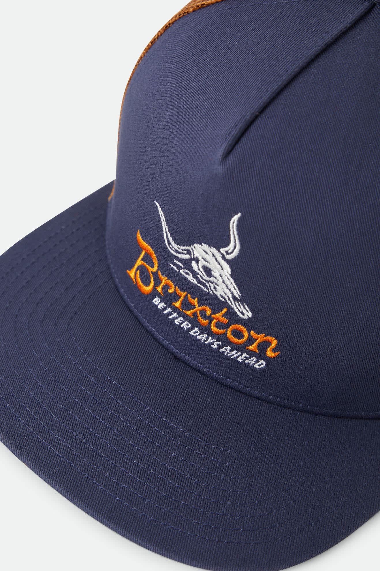 Barren Netplus Trucker Hat - Navy/Brown Sugar