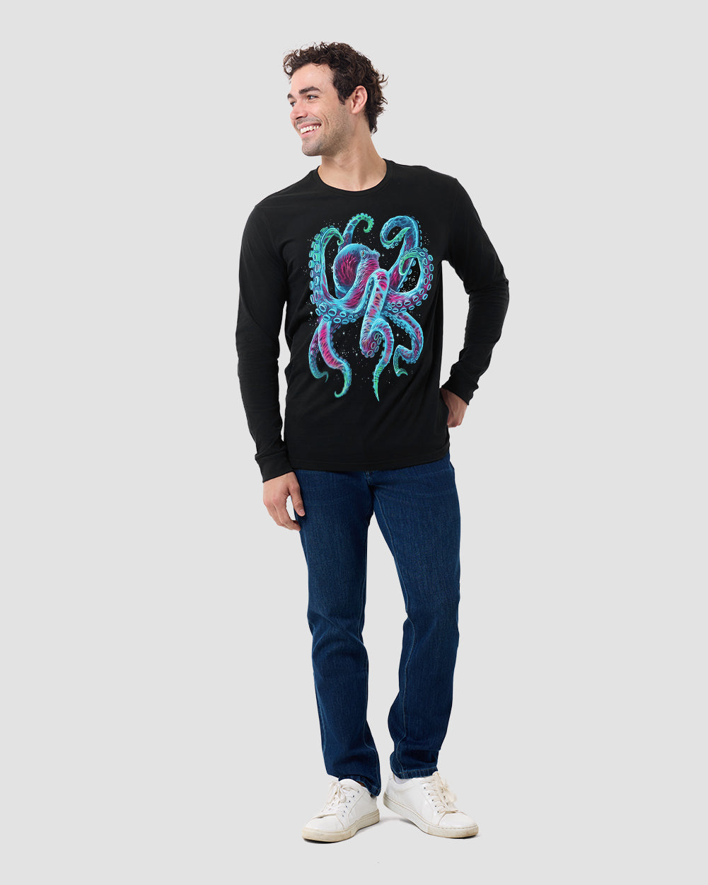 Gleaming Octo Glow-in-the-Dark Long Sleeve Tee