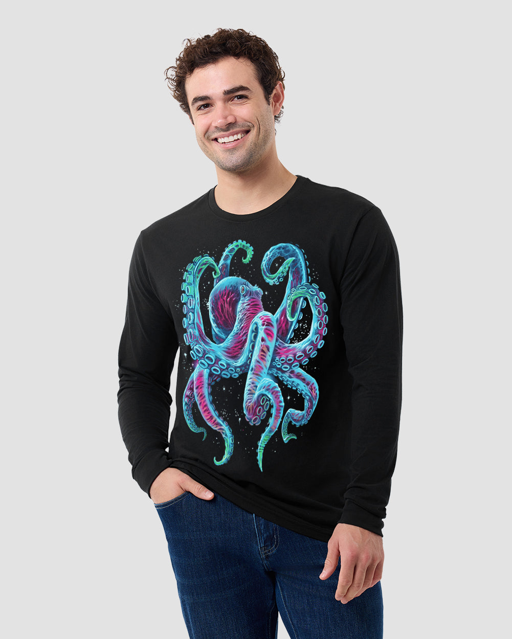 Gleaming Octo Glow-in-the-Dark Long Sleeve Tee