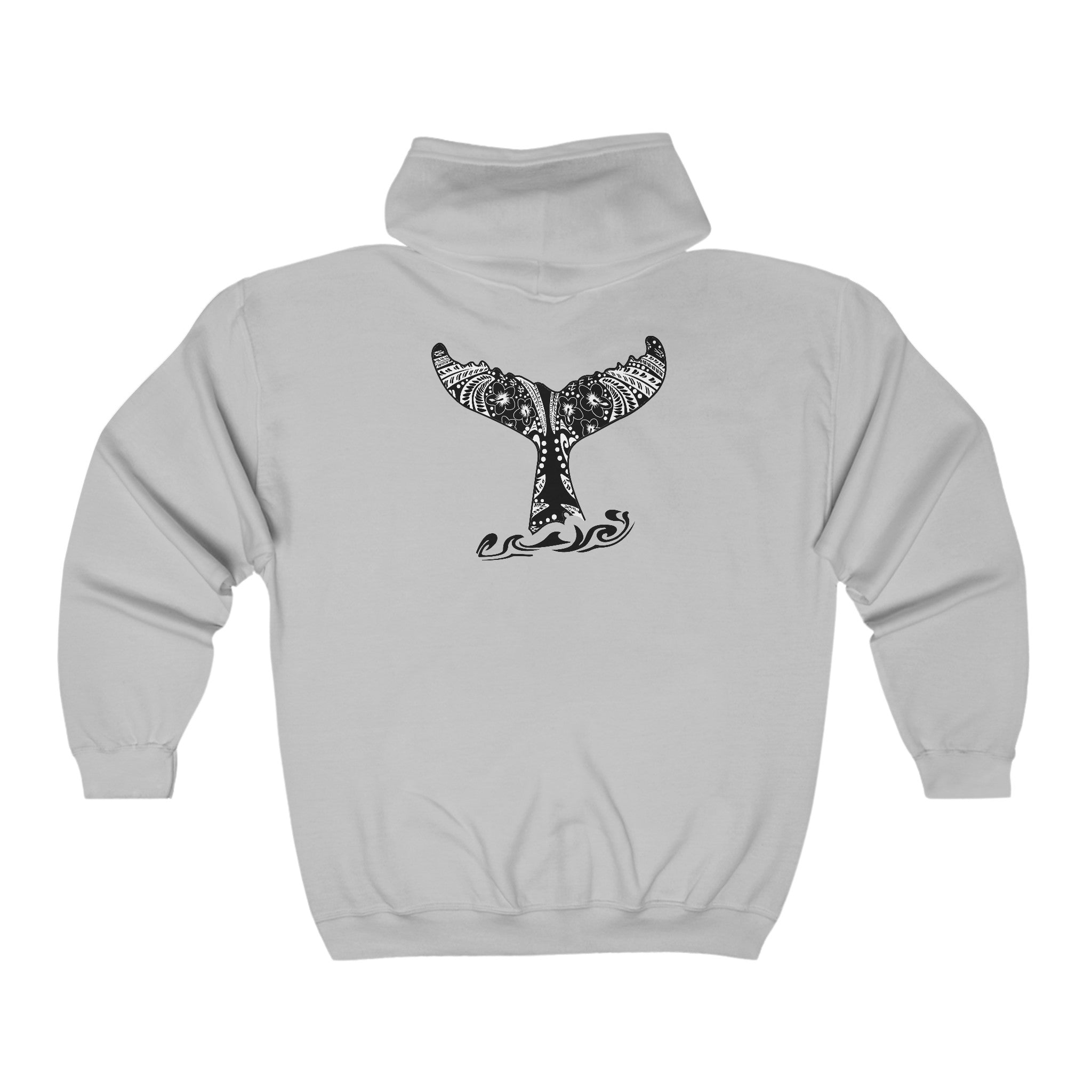 Whale Tail Full Zip Hooded Sweatshirt